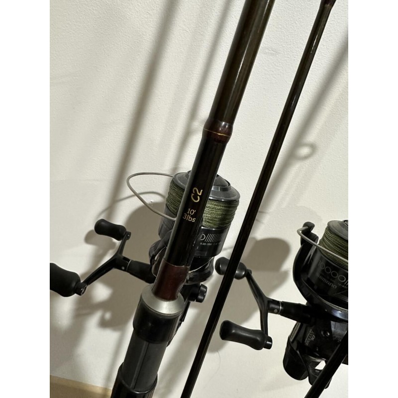 PROLOGIC + SHIMANO - Ensemble 2x cannes a carpe prologic + 2x moulinets shimano