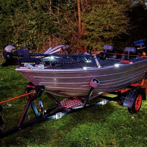 AAVA - Bass boat ( + remorque, moteur avant, moteur arrière, sondes, etc.)