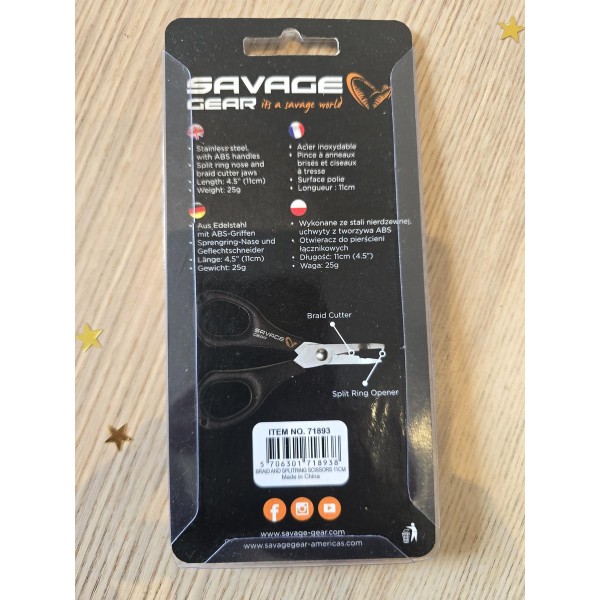 SAVAGE GEAR - Ciseaux a tresse et anneaux brisés