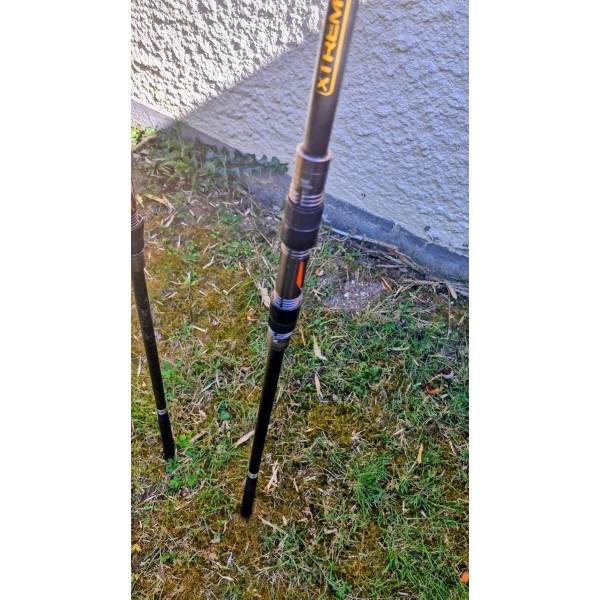 CAPERLAN - Lot de 3 cannes à carpe Xtrem9 3,25lbs 12 pieds