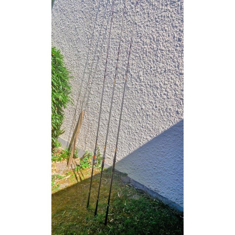 CAPERLAN - Lot de 3 cannes à carpe Xtrem9 3,25lbs 12 pieds