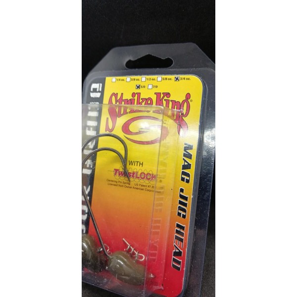 STRIKE KING - Têtes plombées Mag Jig Head 3/4 oz