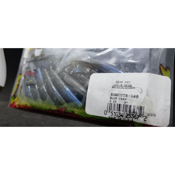 STRIKE KING - Leurres souples Rage Ned Cut-R Worm 3"