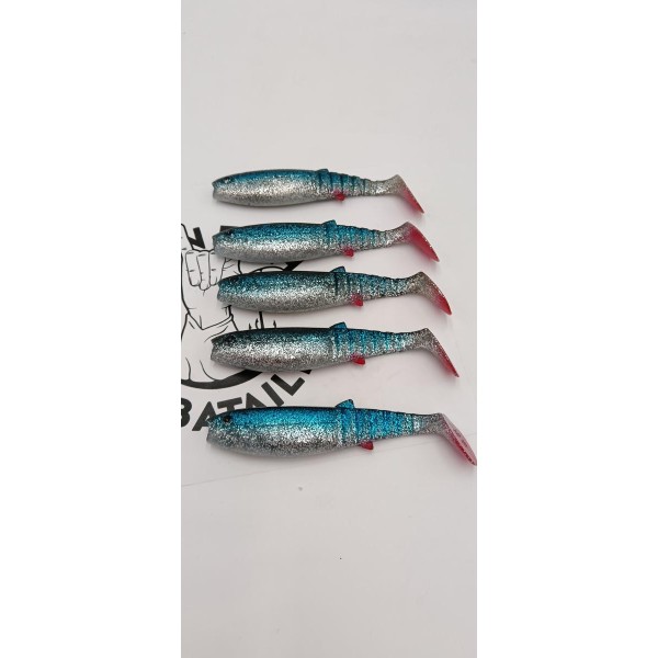 SAVAGE GEAR - Lot de 5 leurres souples Cannibal Shad 15