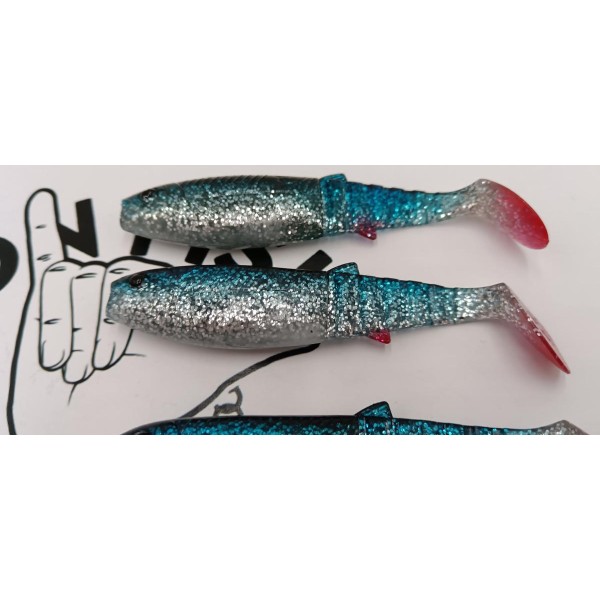 SAVAGE GEAR - Lot de 5 leurres souples Cannibal Shad 10