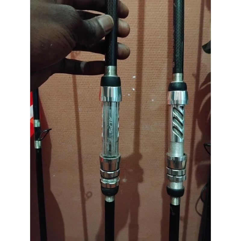 MORVAN FISHING - 2x Cannes carpe 12'3 5lbs ( Cannes maison d'exception) Rod blanck ALPS anneau en 40