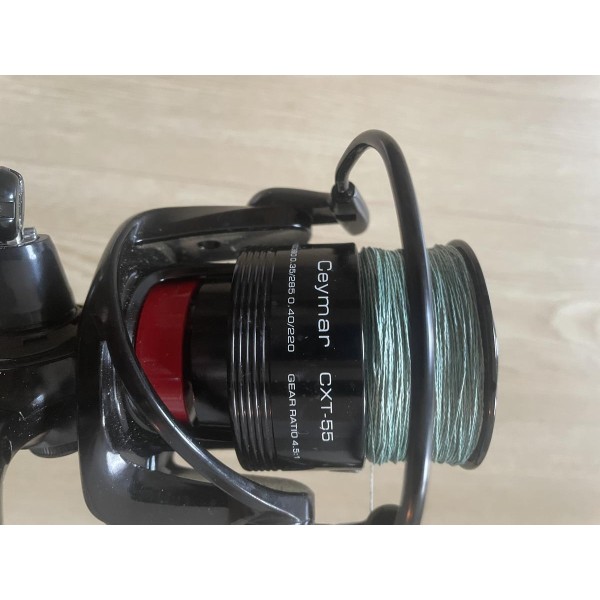 BLACK MAGIC & OKUMA - Ensemble Canne Black Widow Ext 31 lb (2 brins) 80-110G + Moulinet Okuma Ceymar CXT-55