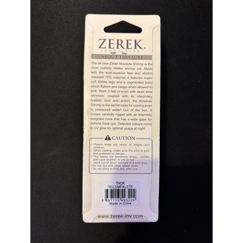 Leurres Zerek Absolute Shrimp – Neuf sous blister