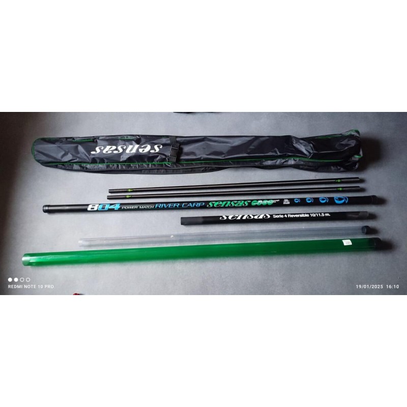 sensas power match 804 river + 2 kits + housse
