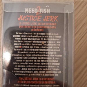 🔥 Need2Fish Justice Jerk 120mm – 58g – État neuf 🔥