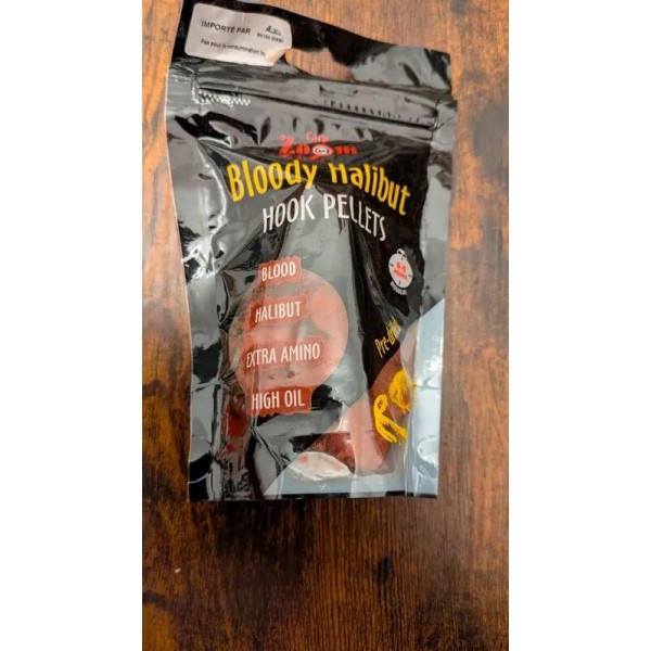 Lot de 4 paquets de pellets Bloody Halibut Hook Pré percés Ø 20mm