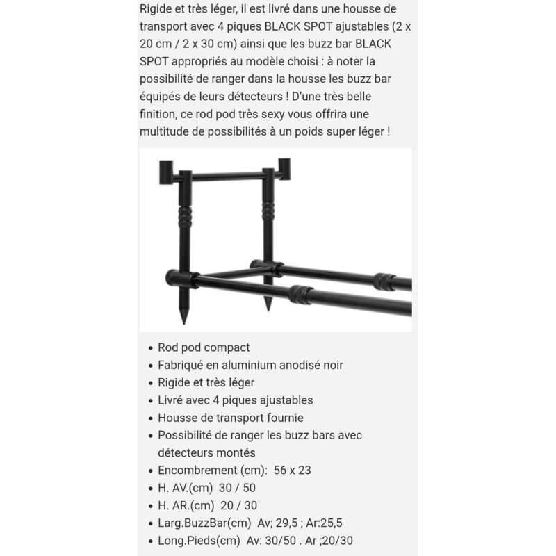Rod Pod Starbaits Black Spot DLX Pod 2 cannes