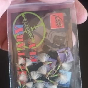 MILITARY FISHING - Lot de Mouches émergente Olive CDC blanc H16 (X12)