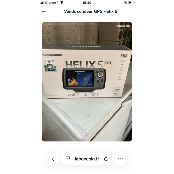 Sondeur GPS Helix5 Humminbird neuf