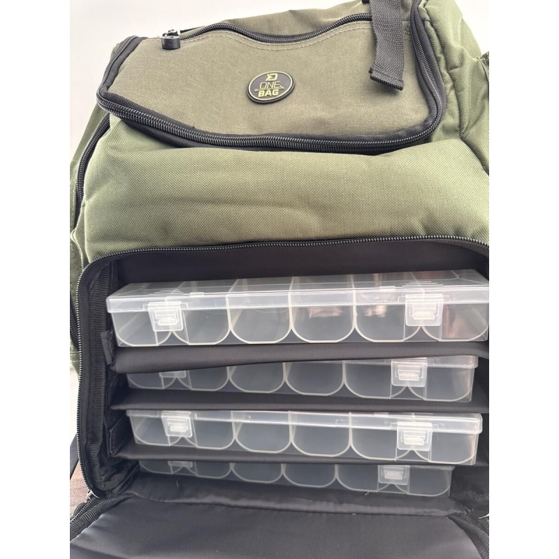 Sac back pack avec 4 boîtes de pêche