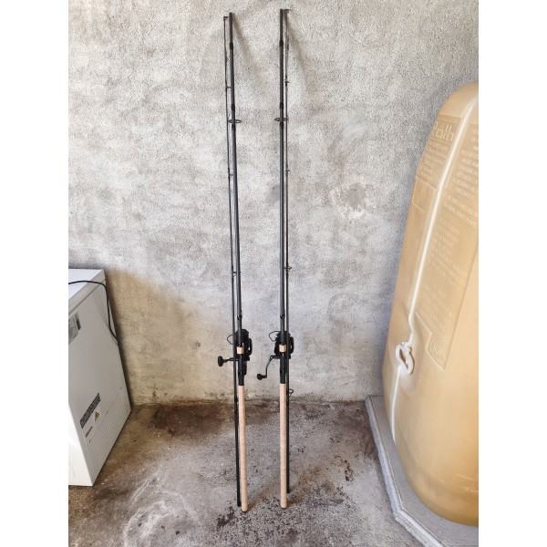 Ensemble Canne Carpe JRC Defender 12pieds 3lbs / Fox Eos 10 000 + Fourreaux