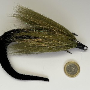 Cuiller Quimperloise Perrot Brochet version XL 40 grs streamer olive