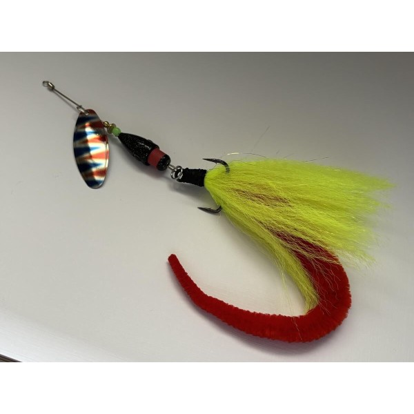 Cuiller Quimperloise Perrot Brochet XL 40 grs streamer jaune