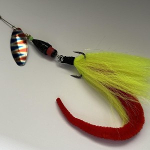 Cuiller Quimperloise Perrot Brochet XL 40 grs streamer jaune