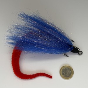 Cuiller Quimperloise Perrot Brochet version XL 40 grs streamer bleu