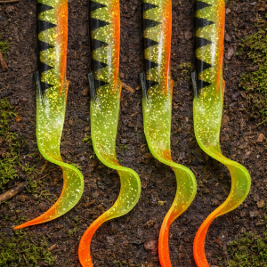 Lot Fox Rage Slick Eel x4 – 28 cm – UV Perch – Brochet / carnassiers