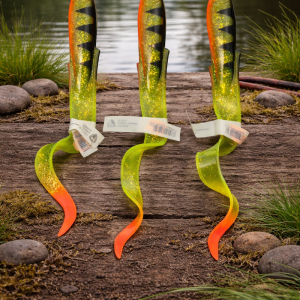 Lot Fox Rage Slick Eel x3 – 28 cm – UV Perch – Gros brochet