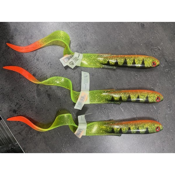 Lot Fox Rage Slick Eel x3 – 28 cm – UV Perch – Gros brochet