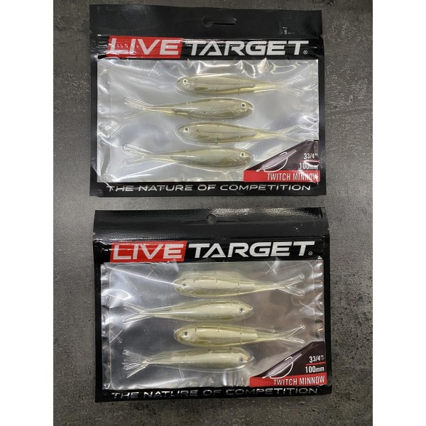 Lot Live Target Twitch Minnow x2 – 10 cm – Imitation poisson – Carnassiers