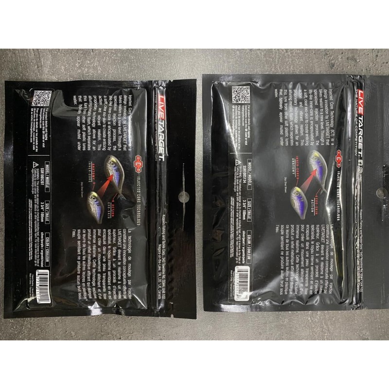 Lot Live Target Twitch Minnow x2 – 10 cm – Silver / Purple – Carnassiers