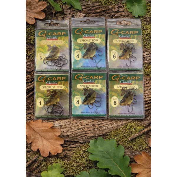 Lot 6 Gamakatsu G-Carp Specialist Hook tailles 1 / 4 / 6 – hameçons carpe haut de gamme