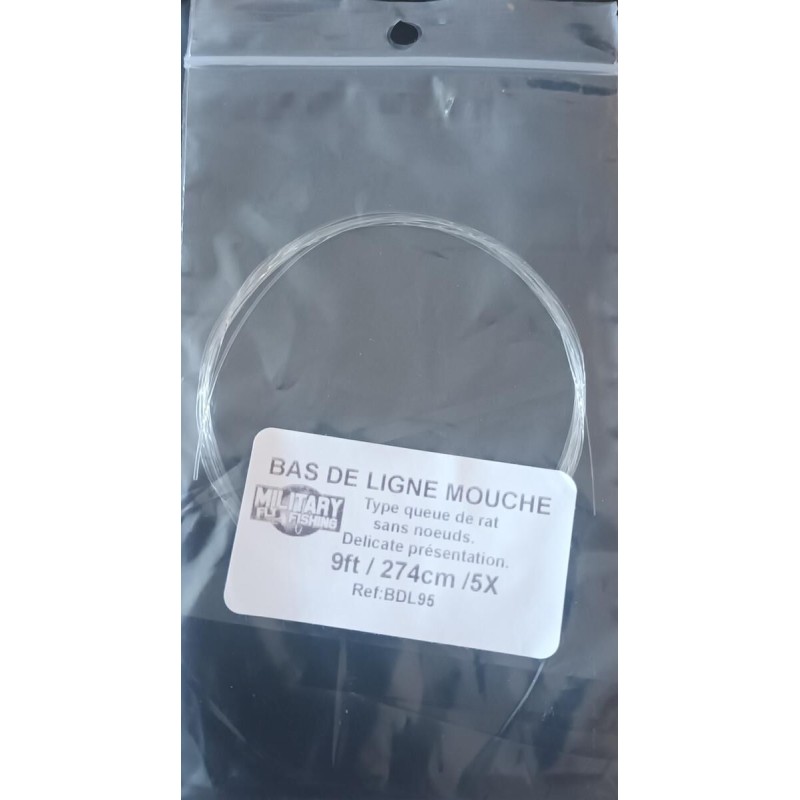 Bas de ligne mouche 9ft - 2,74m 5x