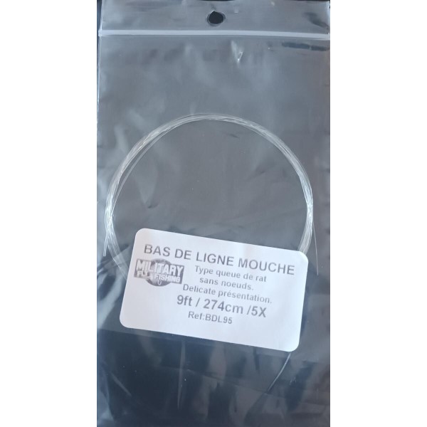 Bas de ligne mouche 12ft - 3,65m - 5X