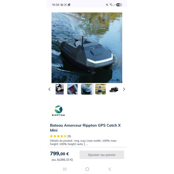 Bateaux amorsseur rippon