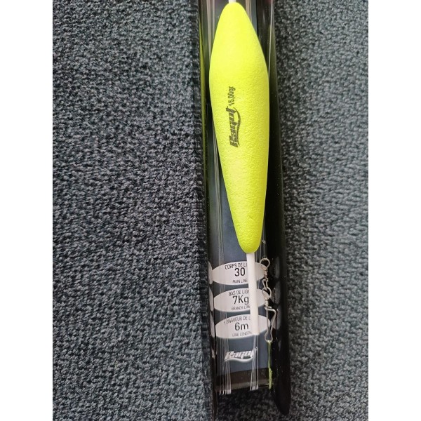 LIGNE CARNASSIER RAGOT FLOTTEUR JAUNE 15G