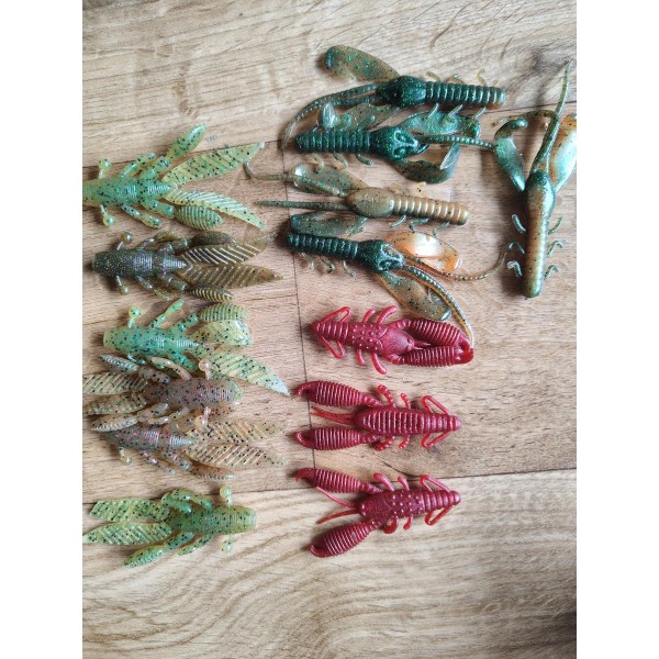Leurre souple vrac écrevisses lot6